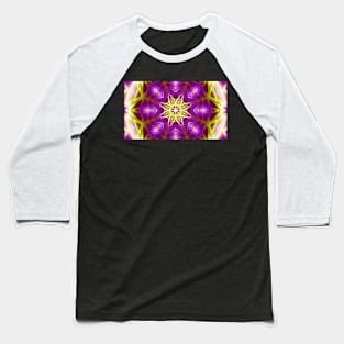 Lighted Flower mandala Baseball T-Shirt